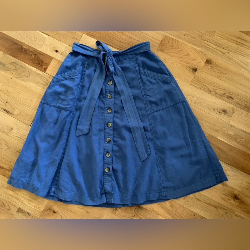 Anthropologie Maeve purple linen blend skirt sz 0